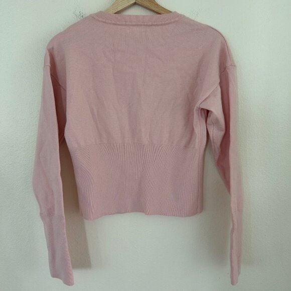 Cotton On Cardigan Women’s SZ M Pink Button Up Sweater Long Sleeve Button Cuff - Picture 5 of 12